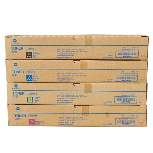 Konica Minolta TN-221 (CMYK) Full Set Toner Cartridge Price in Bangladesh
