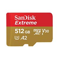 SanDisk A2 512GB Extreme microSDXC UHS-I Memory Card